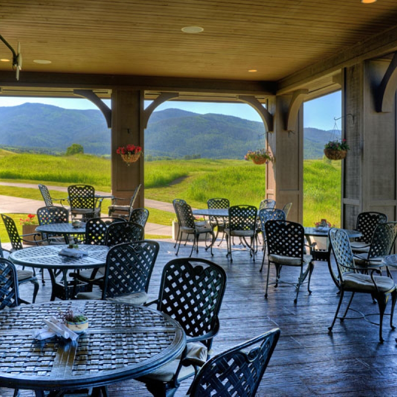 Patio Grill overlooking the golf course